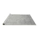 Sideview of Machine Washable Abstract Gray Modern Rug, wshabs2343gry