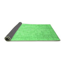 Sideview of Abstract Emerald Green Modern Rug, abs2343emgrn
