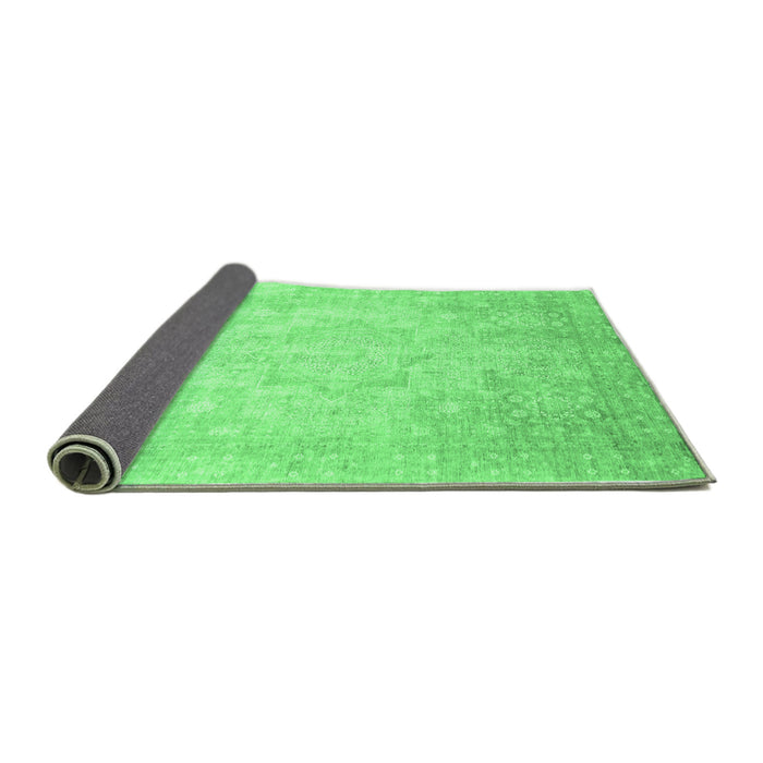 Sideview of Abstract Emerald Green Modern Rug, abs2343emgrn