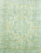 Machine Washable Abstract Green Rug, wshabs2343