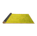 Sideview of Abstract Yellow Modern Rug, abs2343yw