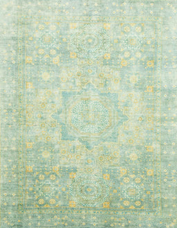 Abstract Green Modern Rug, abs2343