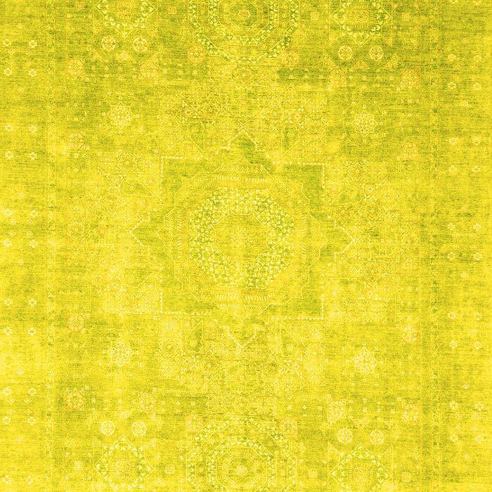 Machine Washable Abstract Yellow Modern Rug, wshabs2343yw
