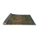 Sideview of Abstract Chocolate Brown Modern Rug, abs2344