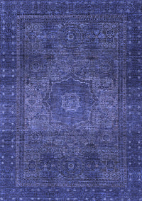 Abstract Blue Modern Rug, abs2344blu