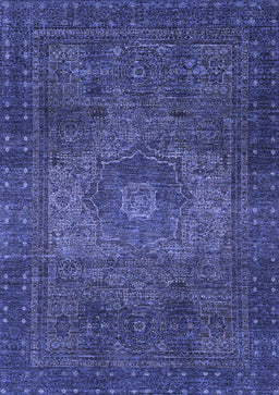 Abstract Blue Modern Rug, abs2344blu