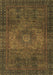 Machine Washable Abstract Brown Modern Rug, wshabs2344brn