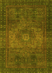 Abstract Yellow Modern Rug, abs2344yw