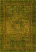 Abstract Yellow Modern Rug, abs2344yw