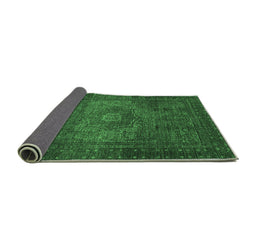 Sideview of Abstract Emerald Green Modern Rug, abs2344emgrn