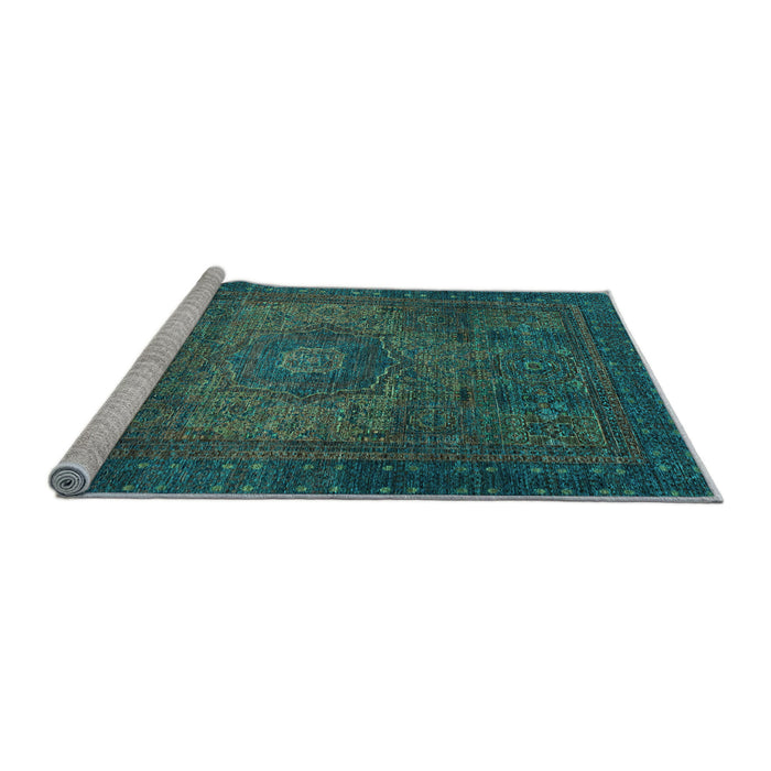 Sideview of Machine Washable Abstract Light Blue Modern Rug, wshabs2344lblu