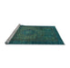 Sideview of Machine Washable Abstract Light Blue Modern Rug, wshabs2344lblu