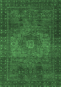 Abstract Emerald Green Modern Rug, abs2344emgrn