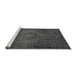 Sideview of Machine Washable Abstract Gray Modern Rug, wshabs2344gry