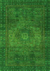 Abstract Green Modern Rug, abs2344grn