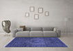 Machine Washable Abstract Blue Modern Rug in a Living Room, wshabs2344blu