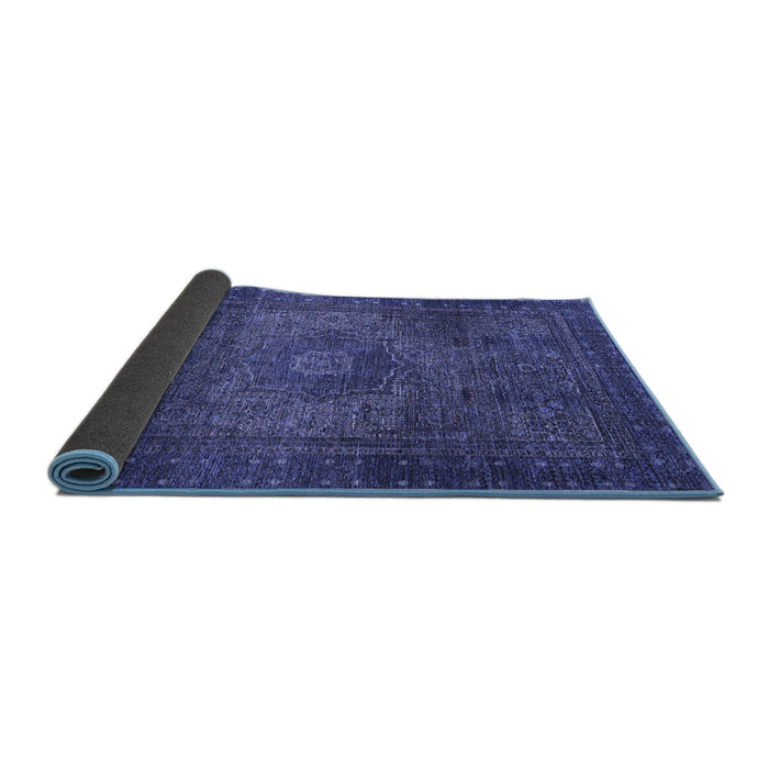 Sideview of Abstract Blue Modern Rug, abs2344blu