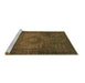 Sideview of Machine Washable Abstract Brown Modern Rug, wshabs2344brn