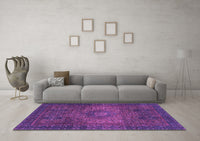 Machine Washable Abstract Purple Modern Rug, wshabs2344pur