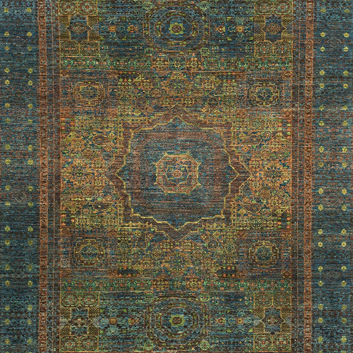 Abstract Chocolate Brown Modern Rug, abs2344