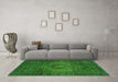 Machine Washable Abstract Green Modern Area Rugs in a Living Room,, wshabs2344grn