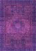 Machine Washable Abstract Purple Modern Area Rugs, wshabs2344pur