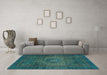 Machine Washable Abstract Light Blue Modern Rug in a Living Room, wshabs2344lblu