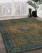 Machine Washable Abstract Milk Chocolate Brown Rug in a Family Room, wshabs2344