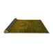 Sideview of Abstract Yellow Modern Rug, abs2344yw