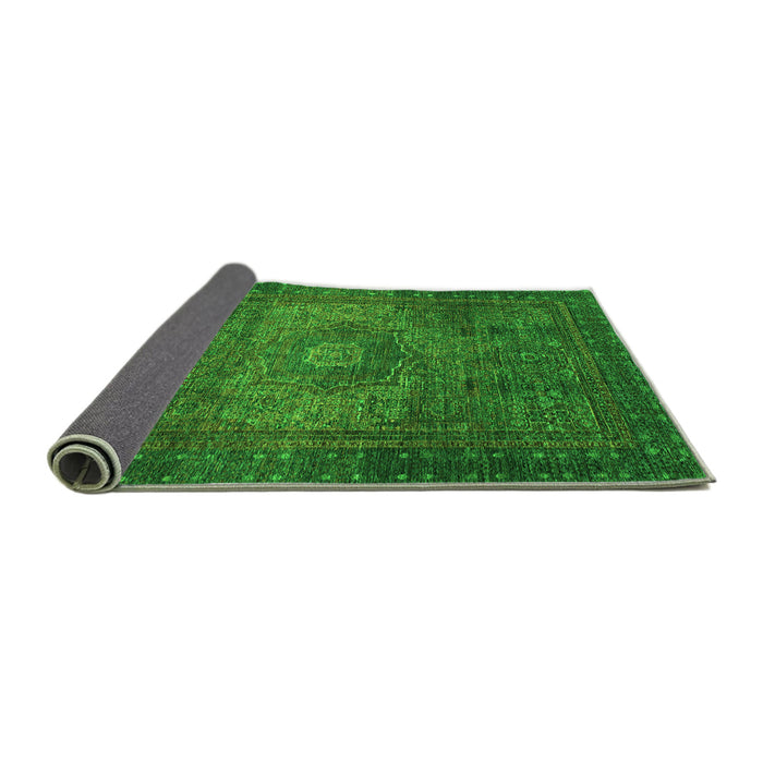 Sideview of Abstract Green Modern Rug, abs2344grn