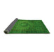 Sideview of Abstract Green Modern Rug, abs2344grn