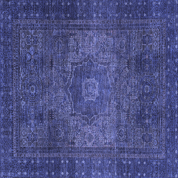Square Abstract Blue Modern Rug, abs2344blu