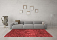 Machine Washable Abstract Red Modern Rug, wshabs2344red