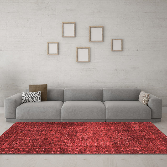Modern Red Washable Rugs