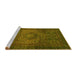 Sideview of Machine Washable Abstract Yellow Modern Rug, wshabs2344yw