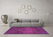 Machine Washable Abstract Pink Modern Rug in a Living Room, wshabs2344pnk