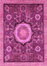 Machine Washable Abstract Pink Modern Rug, wshabs2345pnk