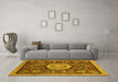 Machine Washable Abstract Yellow Modern Rug in a Living Room, wshabs2345yw