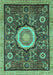 Machine Washable Abstract Turquoise Modern Area Rugs, wshabs2345turq