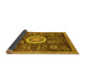 Sideview of Abstract Yellow Modern Rug, abs2345yw