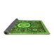 Sideview of Abstract Green Modern Rug, abs2345grn