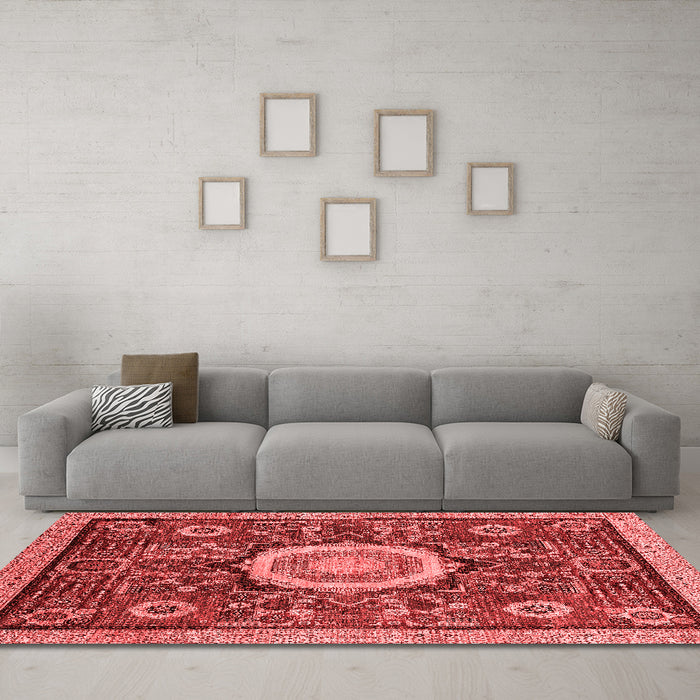 Modern Red Washable Rugs