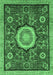 Machine Washable Abstract Emerald Green Modern Area Rugs, wshabs2345emgrn