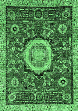 Abstract Emerald Green Modern Rug, abs2345emgrn