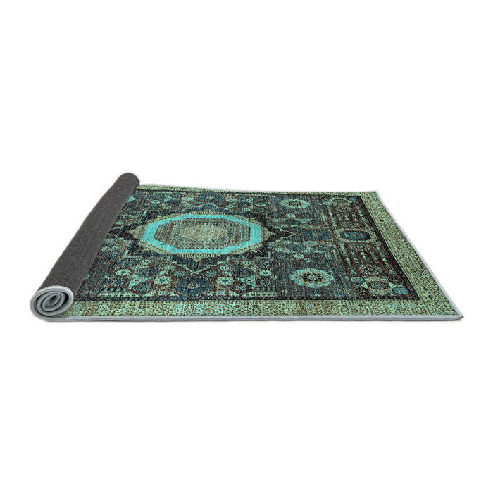 Sideview of Abstract Light Blue Modern Rug, abs2345lblu