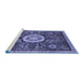 Sideview of Machine Washable Abstract Blue Modern Rug, wshabs2345blu