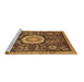 Sideview of Machine Washable Abstract Brown Modern Rug, wshabs2345brn