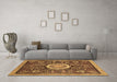 Machine Washable Abstract Brown Modern Rug in a Living Room,, wshabs2345brn