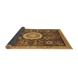 Sideview of Abstract Brown Modern Rug, abs2345brn