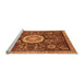 Sideview of Machine Washable Abstract Orange Modern Area Rugs, wshabs2345org